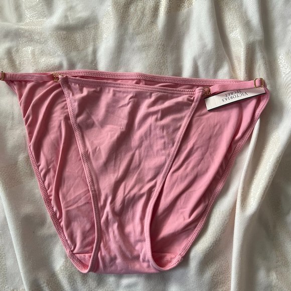 Victoria’s Secret adjustable sides bikini pink underwear panties size medium nwt - Picture 1 of 6